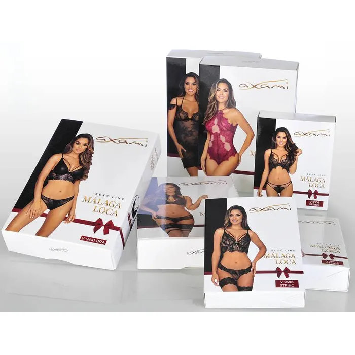 Axami Lingerie Couples Lace Open Front GString White
