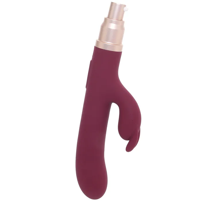 Vibrators Shots Toys Loveline The Traveler Rabbit Vibe in Burgundy