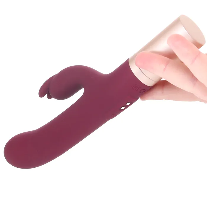 Vibrators Shots Toys Loveline The Traveler Rabbit Vibe in Burgundy