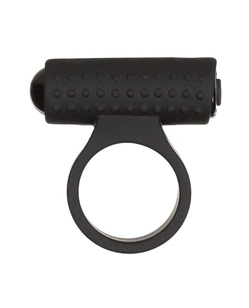 Male Sex Toys BMS Enterprises Cosmic Cock Ring with rechargeable Bullet 9 Functions Black