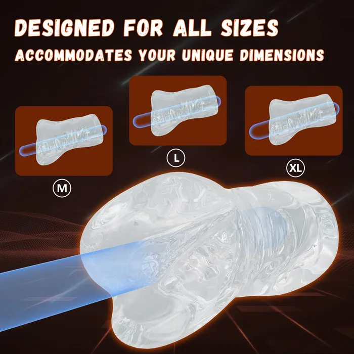 Male Sex Toys Oronova Transparent Male Masturbator with Realistic Vagina