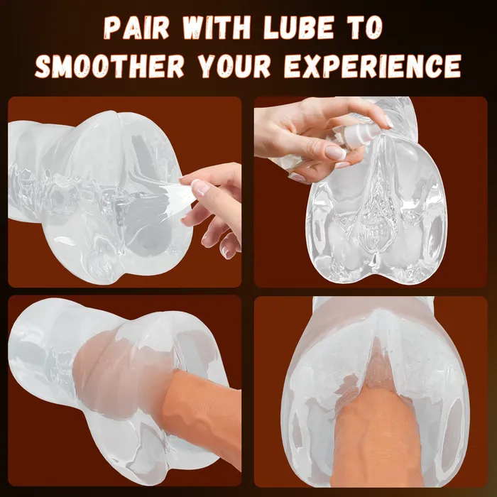 Male Sex Toys Oronova Transparent Male Masturbator with Realistic Vagina
