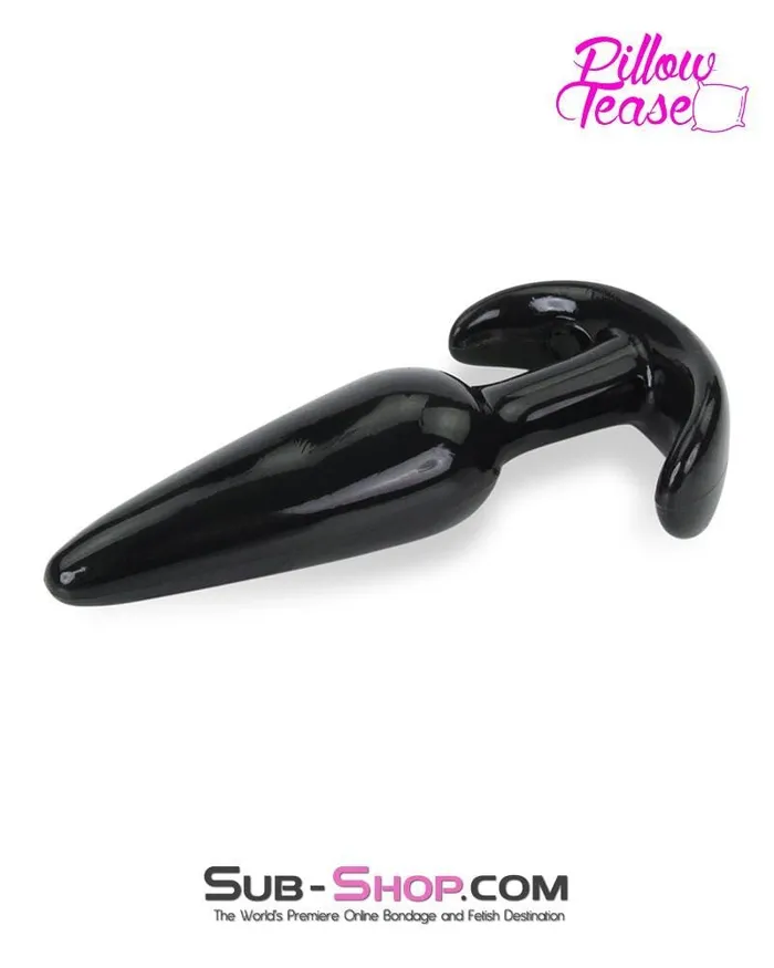 0350ESIS Medium Black Slim Jelly Prissy Sissy Anal Plug Eiffel Anal