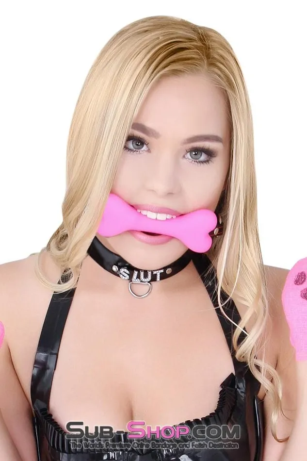 Moonwell Anal 2964DL Lil Bitch Pup Small Pink Silicone Puppy Play Bone Gag MEGA Deal