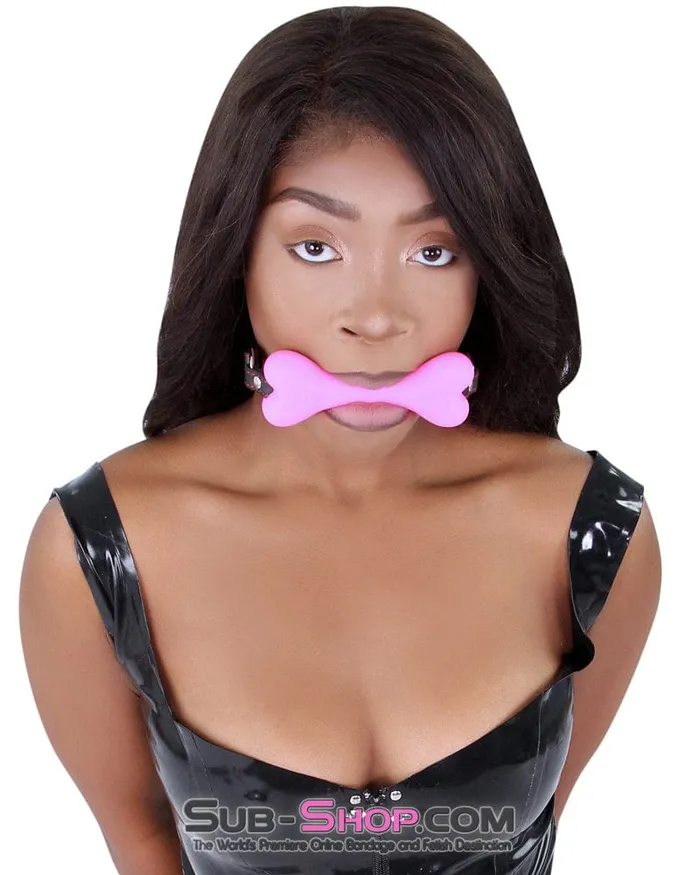 Moonwell Anal 2964DL Lil Bitch Pup Small Pink Silicone Puppy Play Bone Gag MEGA Deal
