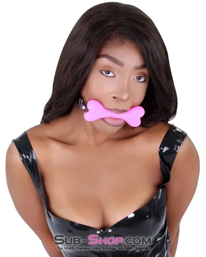 Moonwell Anal 2964DL Lil Bitch Pup Small Pink Silicone Puppy Play Bone Gag MEGA Deal