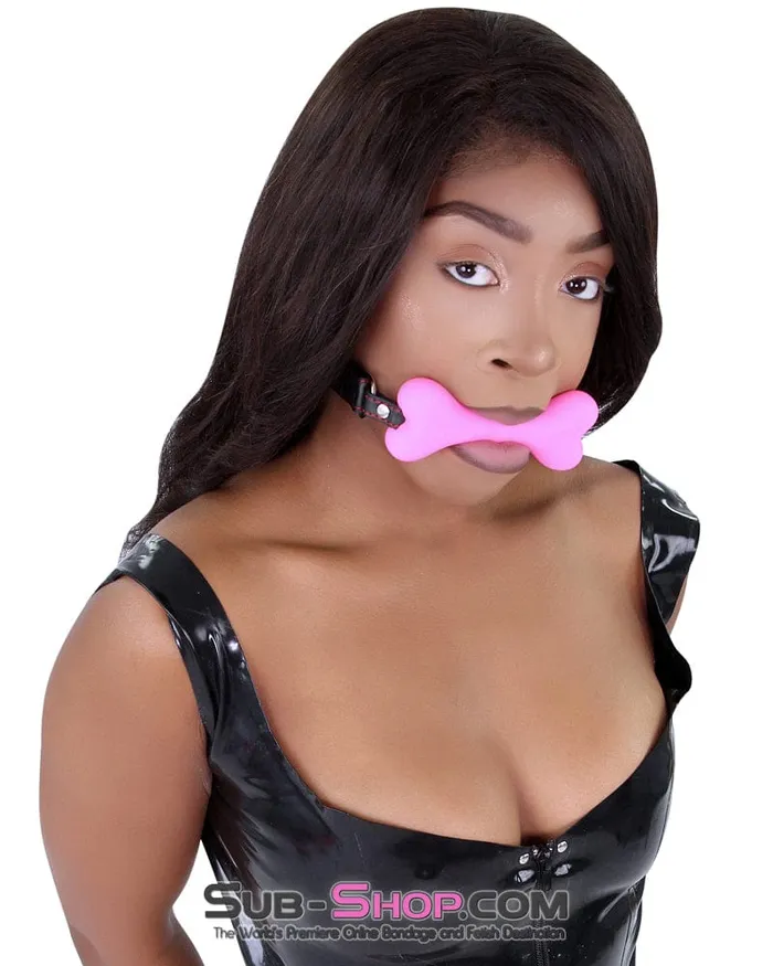 Moonwell Anal 2964DL Lil Bitch Pup Small Pink Silicone Puppy Play Bone Gag MEGA Deal