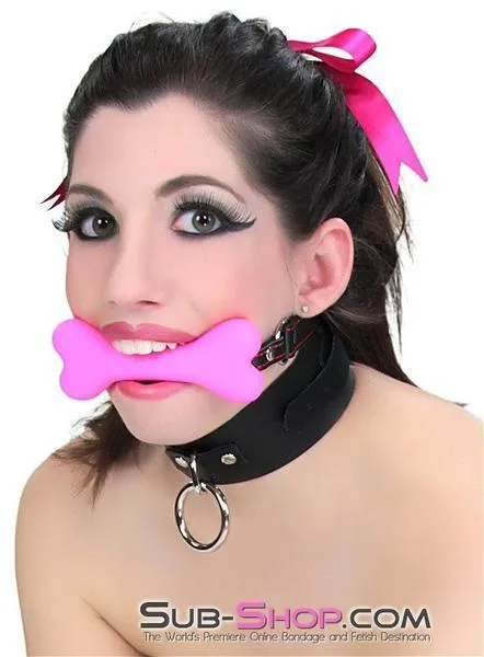 Moonwell Anal 2964DL Lil Bitch Pup Small Pink Silicone Puppy Play Bone Gag MEGA Deal